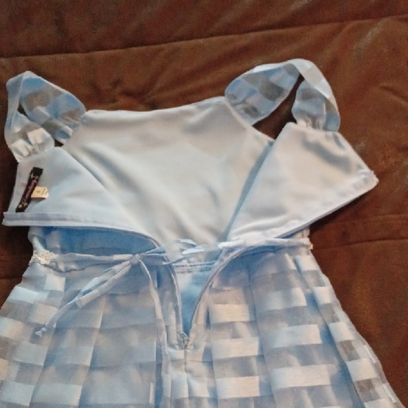 Xtraordinary Light Blue Striped Dress - Picture 8 of 9